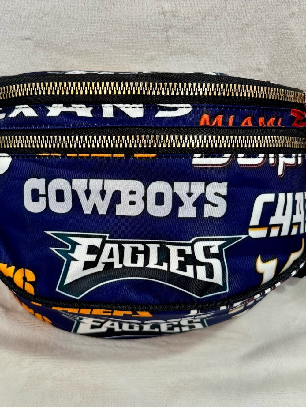 New NFL Teams Combined Crossbody Bum Bag w/ long strap size inclusive